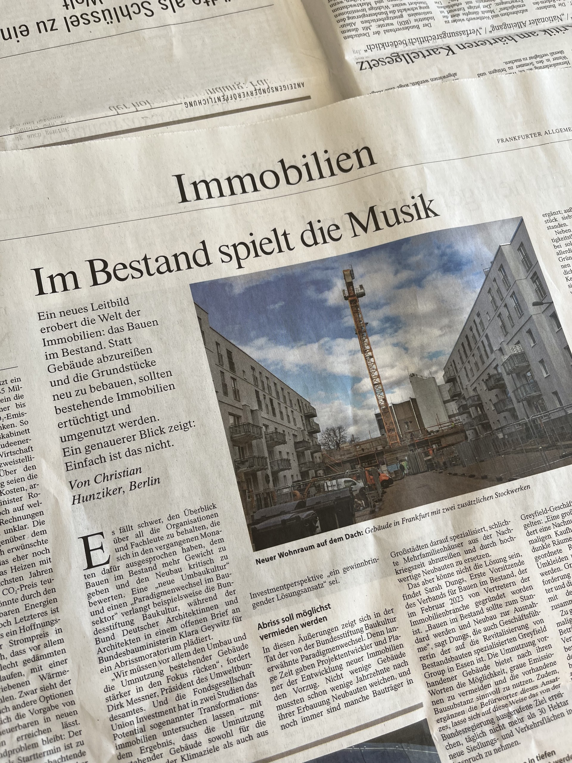 FAZ — Im Bestand spielt die Musik